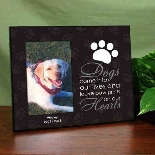 Paw Prints On Our Heart Pet Memorial Picture Frame