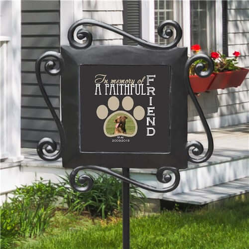personalized pet memorial garden stone - pet remembrance gift - pet loss - loss of dog or cat - memorial garden stake