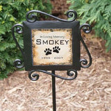 personalized pet memorial garden stone - pet remembrance gift - pet loss - loss of dog or cat - memorial garden stake