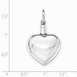 Heart Shaped Ashes Pendant Necklace - Sterling Silver Cremation Jewelry - Remember Me