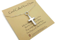 Cross Ashes Pendant Necklace - Sterling Silver Cremation Jewelry - Remember Me
