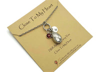 Stainless Steel Cremation Jewelry - Teardrop Ashes Pendant Necklace with Charms - Remember Me
